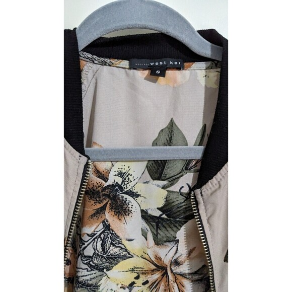 West Kei Gray Floral Jacket Women's Size Small - Picture 3 of 7